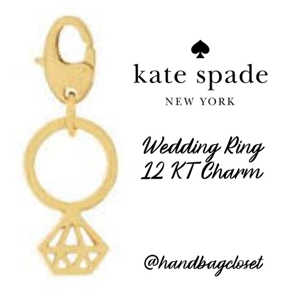 KATE SPADE Wedding Ring Vintage 12 KT Plated Charm (No bracelet) - Picture 3 of 5